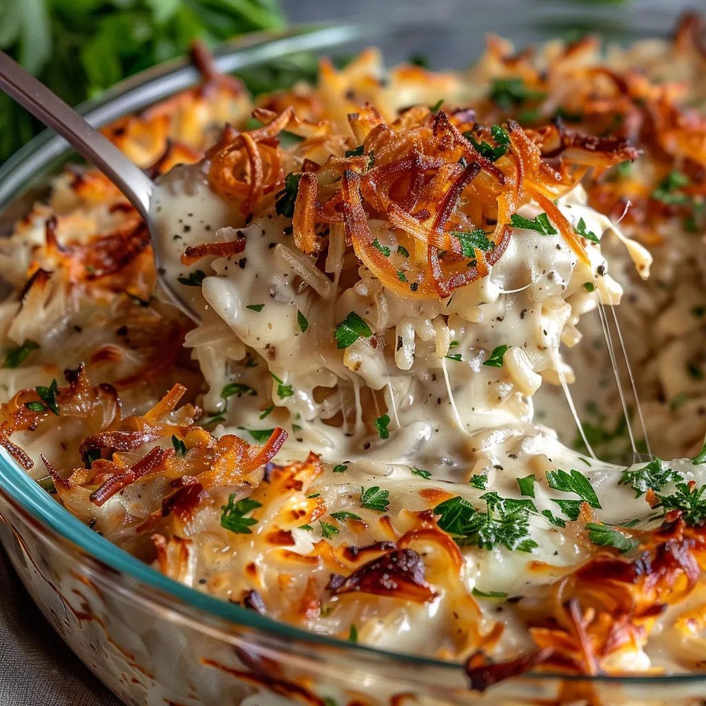 A bowl of food with a fork in it.