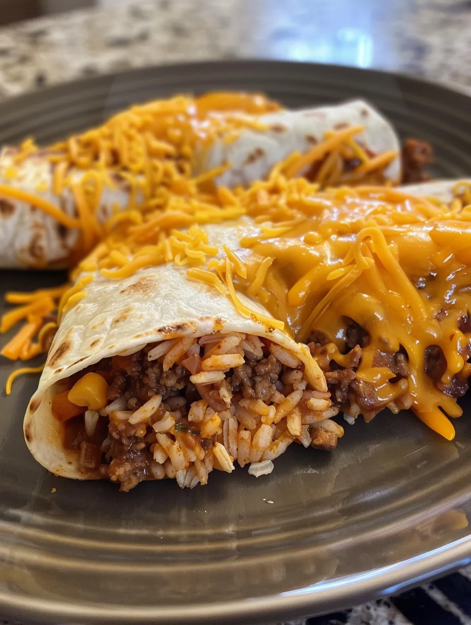 A plate of food with cheese and rice.