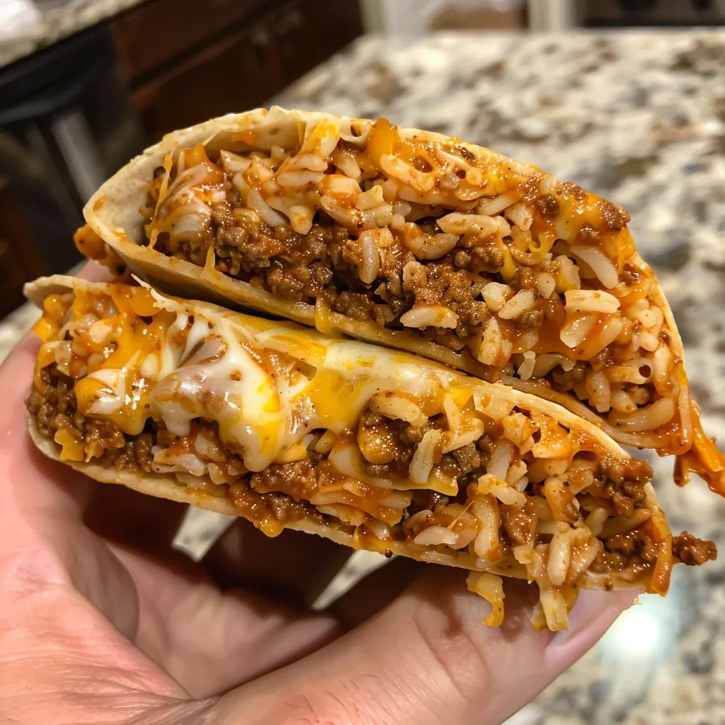 A hand holding a burrito.