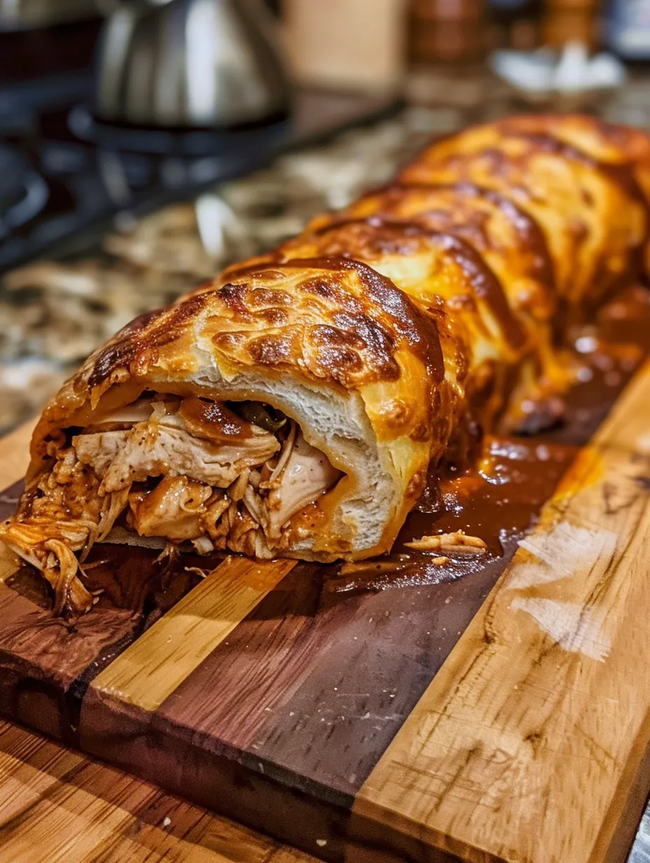A sandwich on a wooden cutting board.