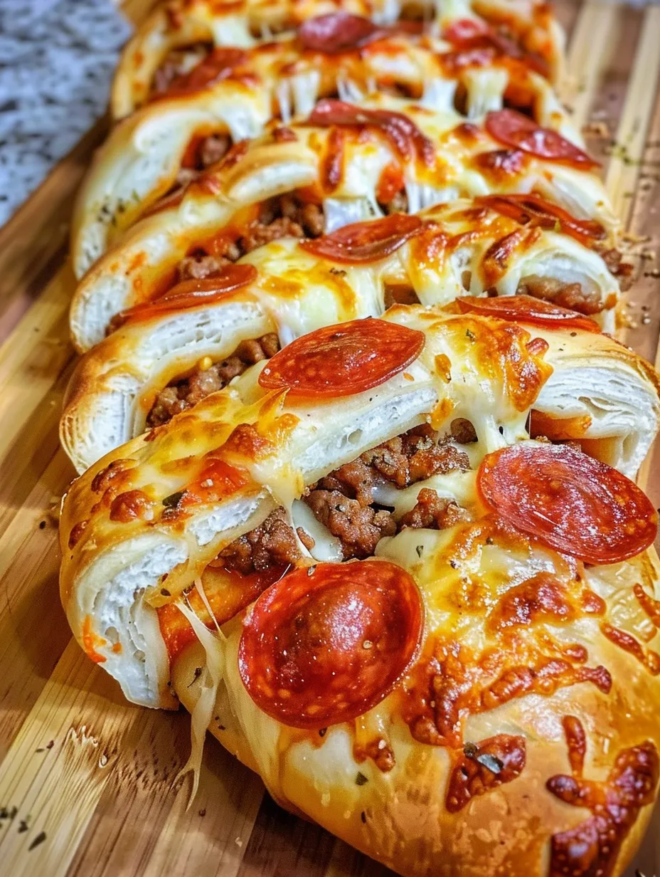 A pizza with pepperoni and cheese.