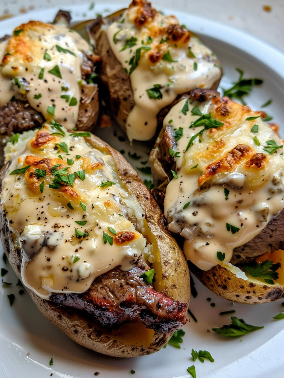 A plate of food with potatoes and meat.