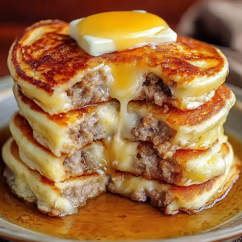 Sausage Dipped Pancakes