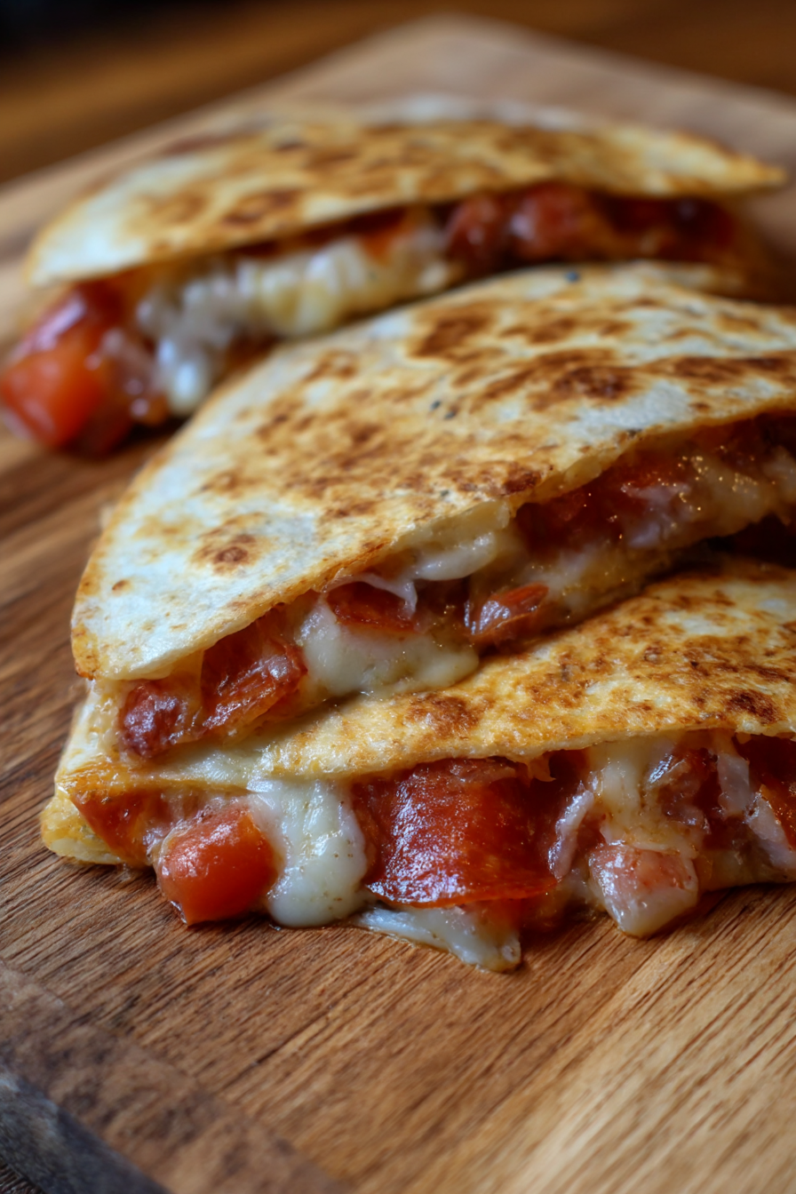 A slice of pizza with tomatoes and cheese.
