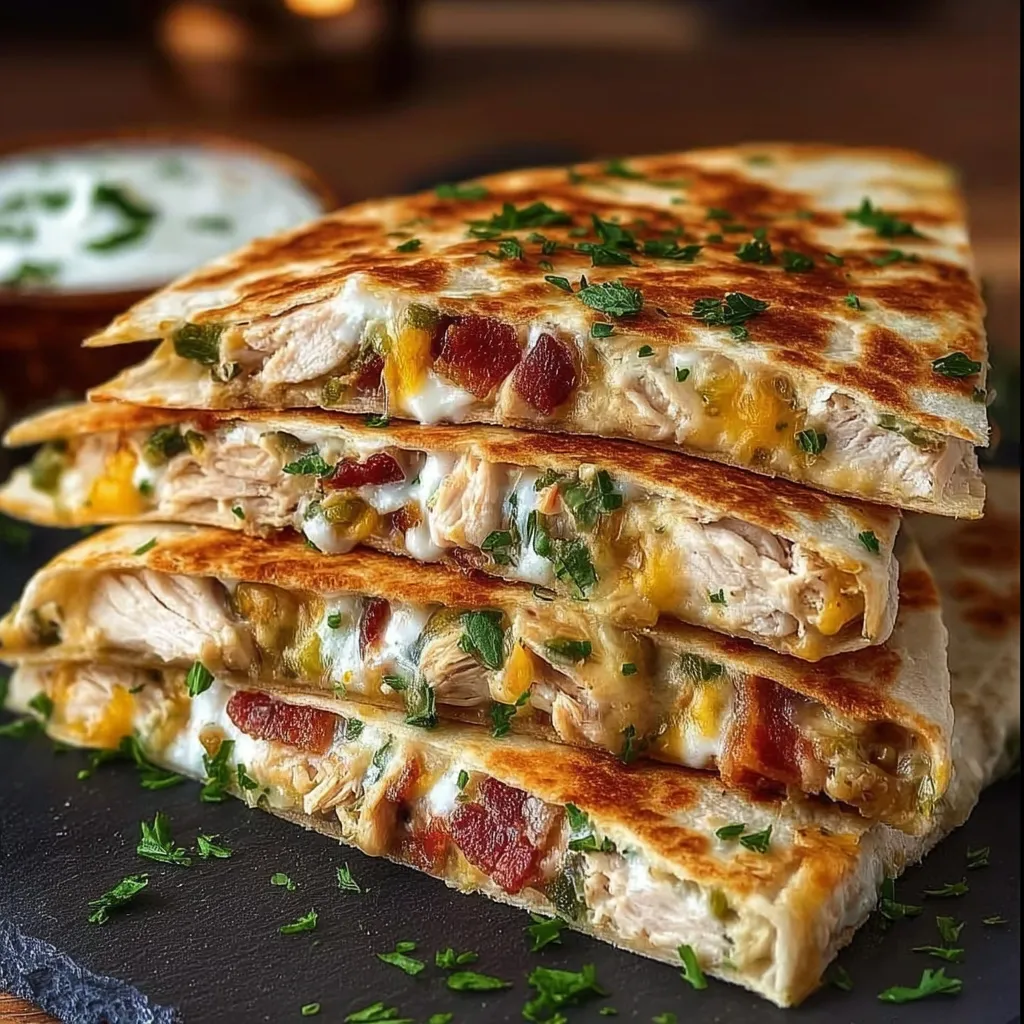 Chicken Bacon Ranch Quesadillas