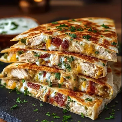 Chicken Bacon Ranch Quesadillas
