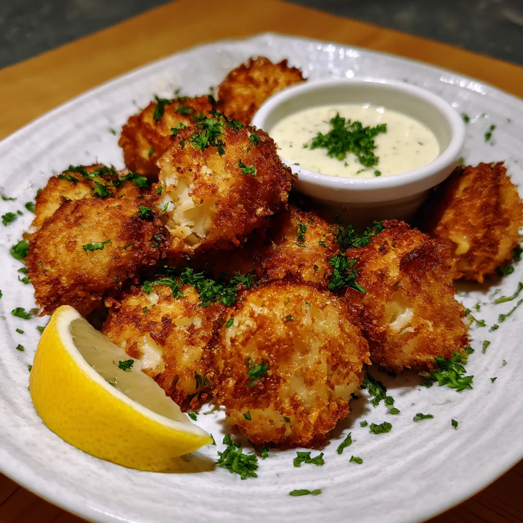 A plate of food with a lemon wedge on it.