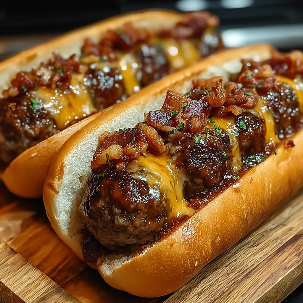 Bourbon BBQ Bacon Cheeseburger Meatball