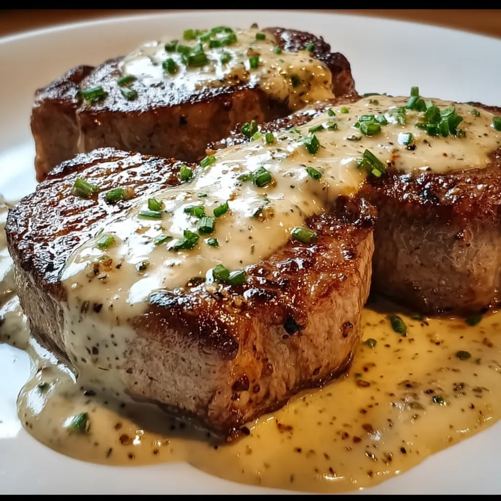 Steak with Ghostly Bourbon Garlic Cream Sauce