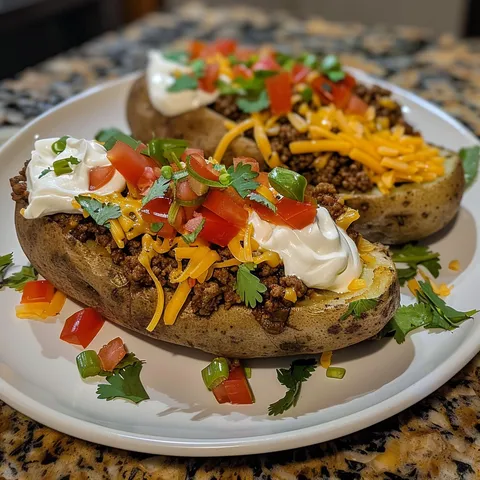 A plate of food with potatoes and meat on it.