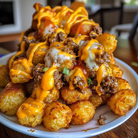 A plate of food with cheese and sauce on it.