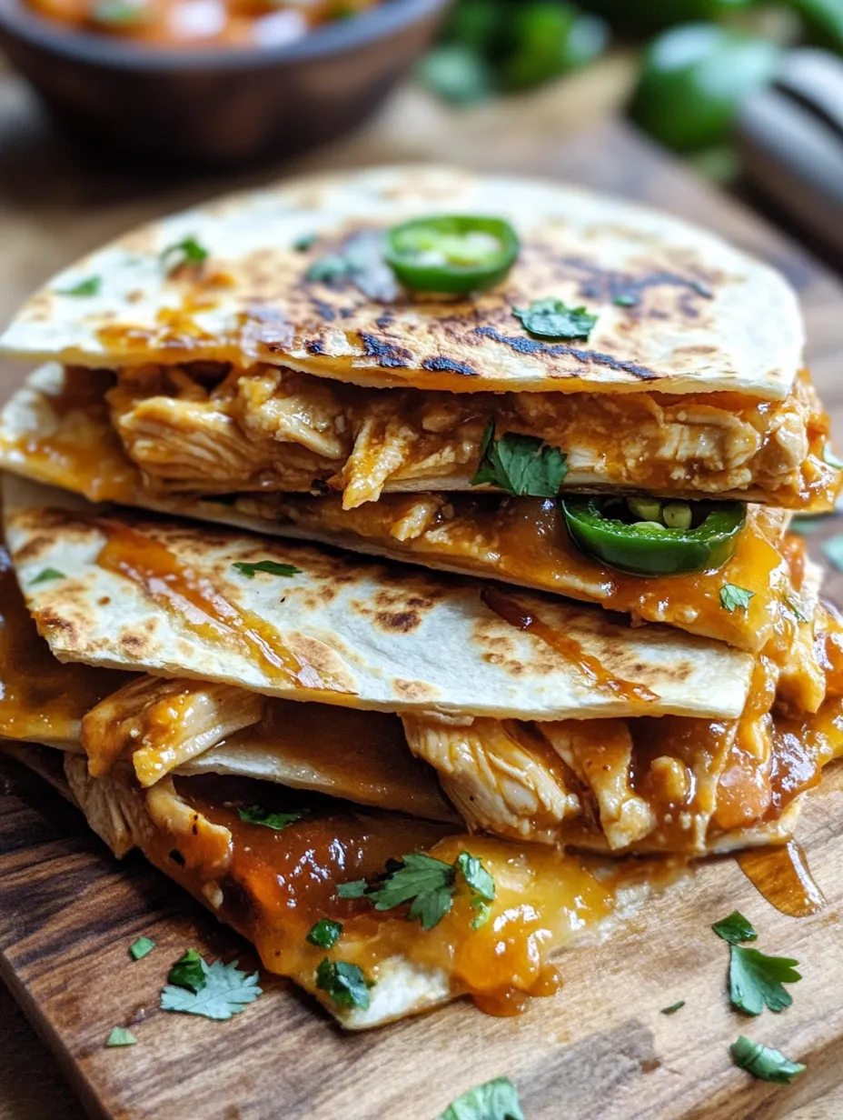 A stack of chicken tacos with jalapenos.