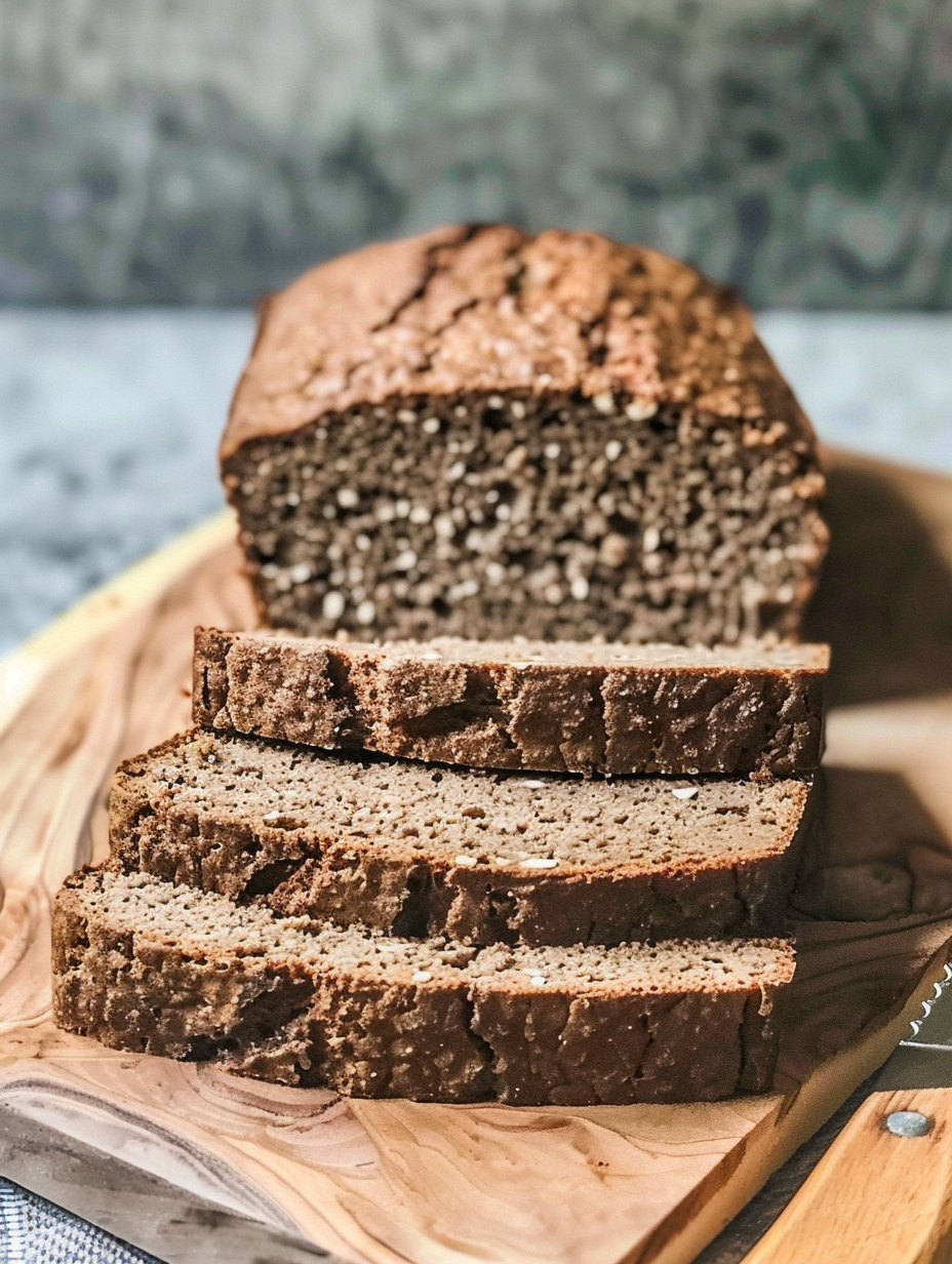 A loaf of bread sliced into three pieces.