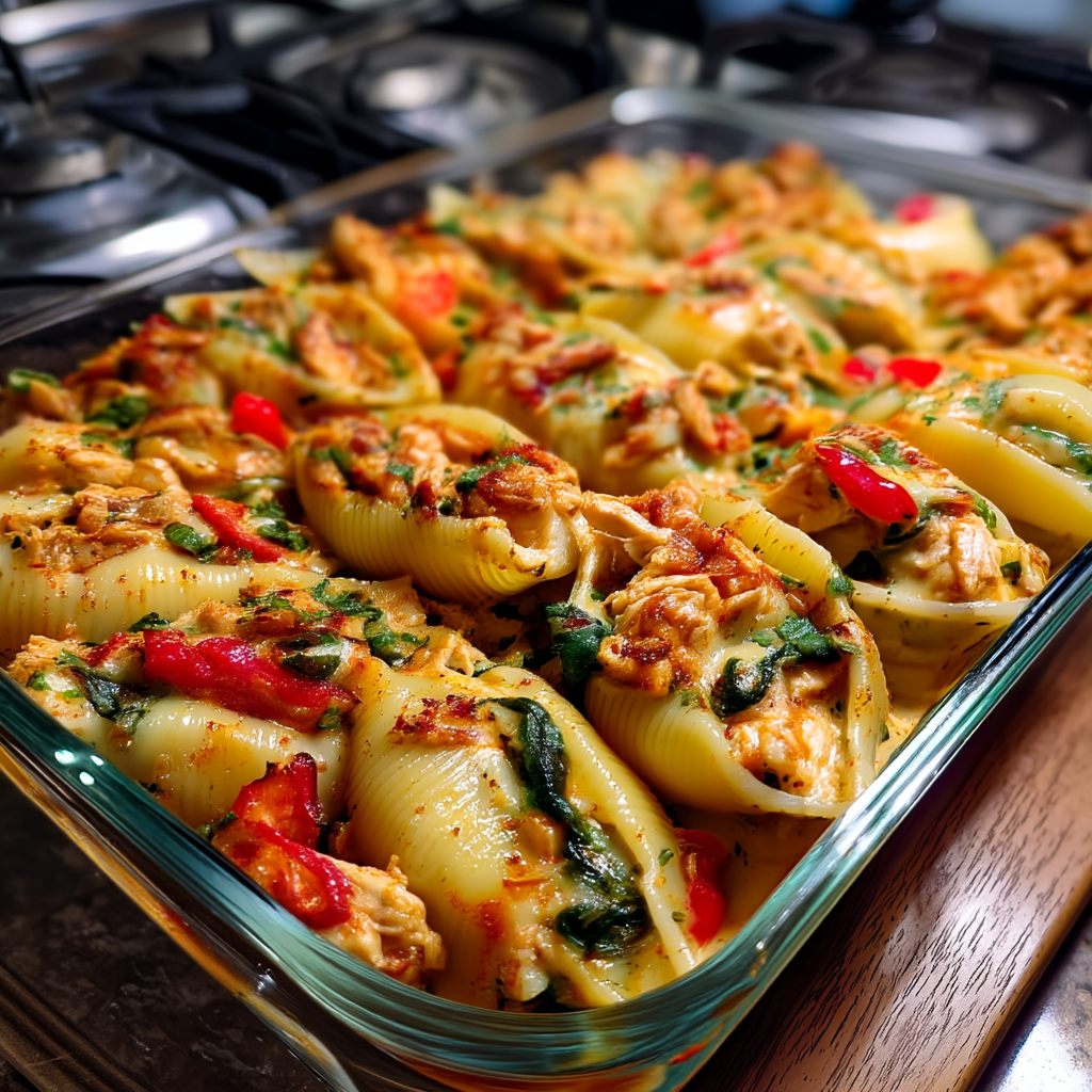 A pan of food on a stove.