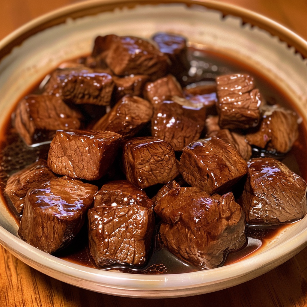 A bowl of beef stew.