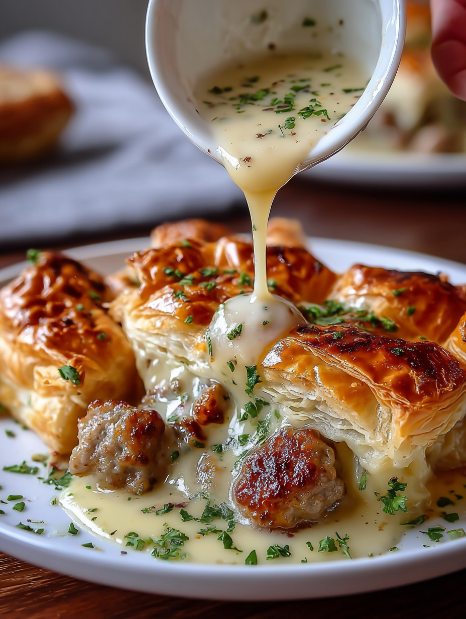 A white plate with a pastry on it.