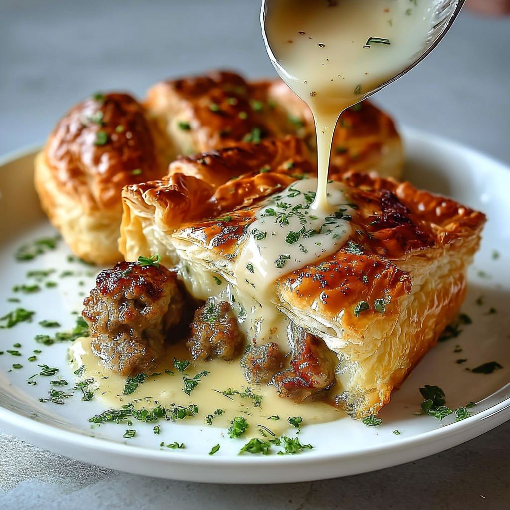 A plate of food with a spoon on it.