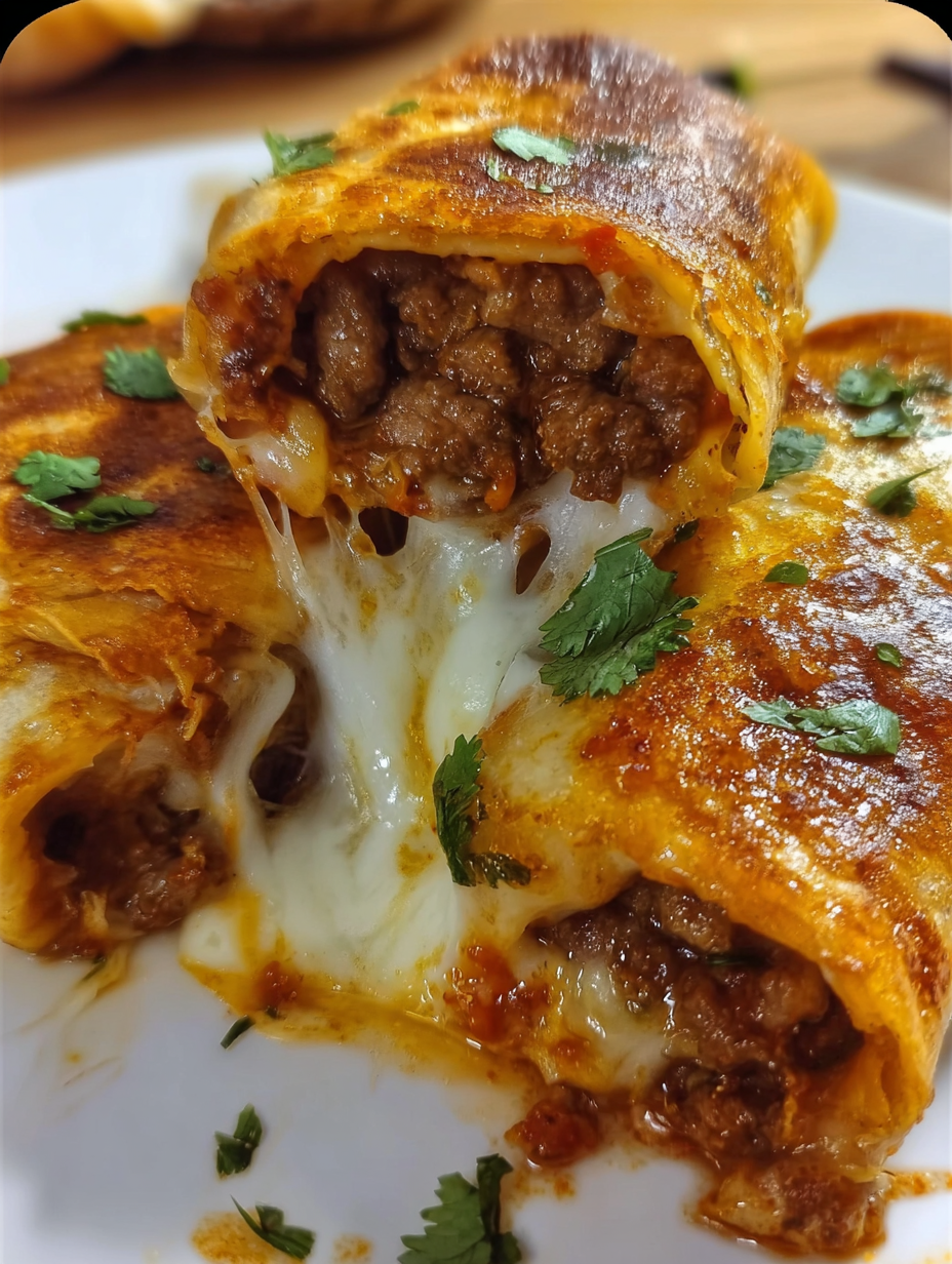 A plate of food with meat and cheese.