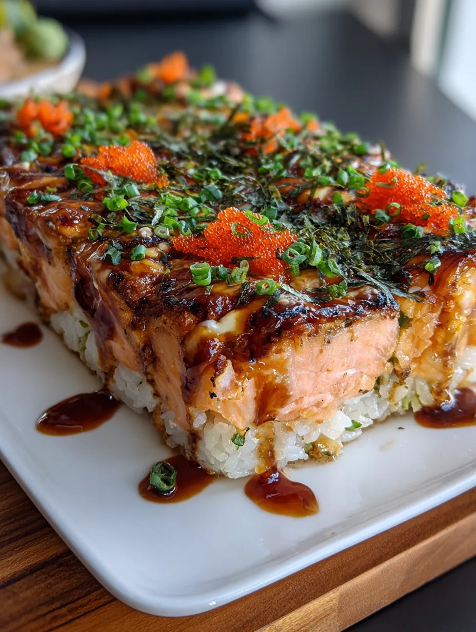 A plate of sushi with orange and green toppings.