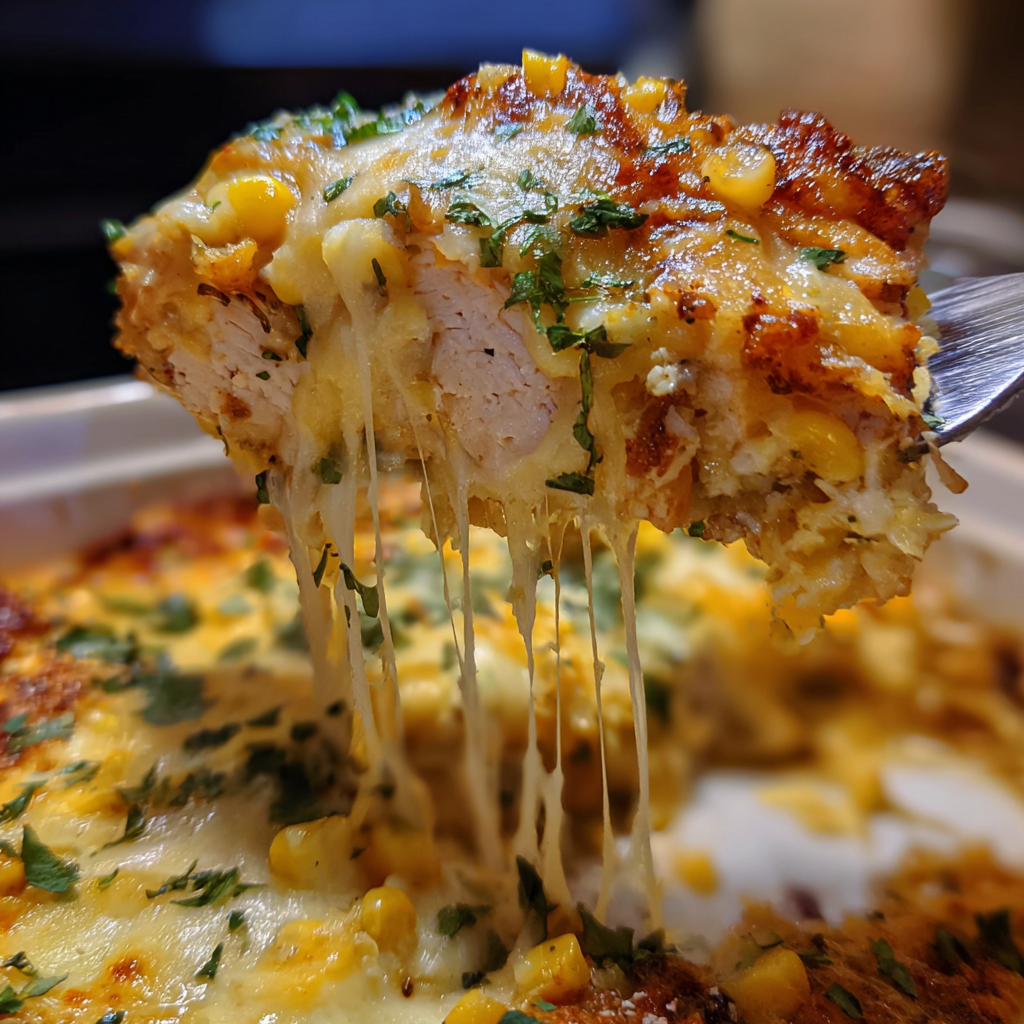 A piece of food with cheese on it.