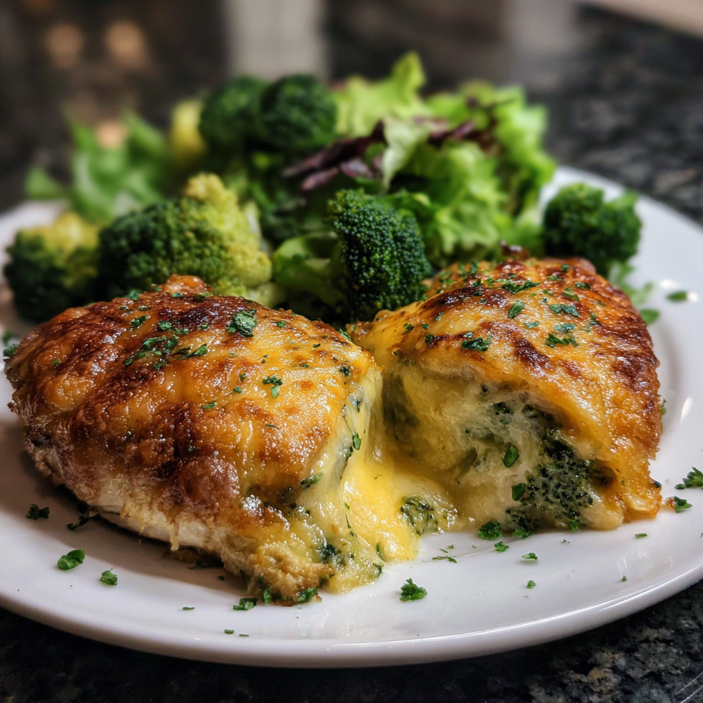 A plate of food with broccoli and cheese.