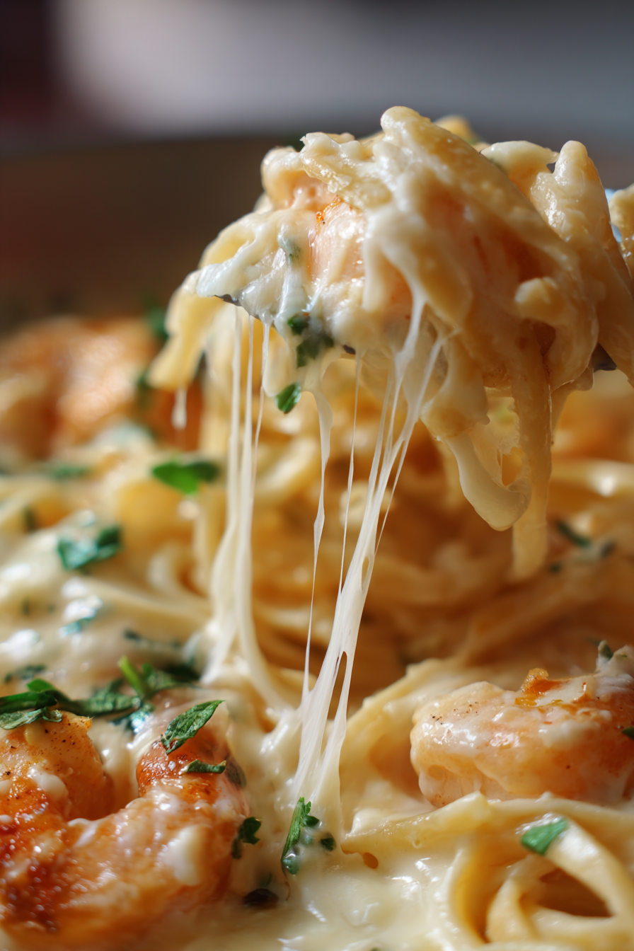 A spoonful of cheese is being poured over a plate of pasta.