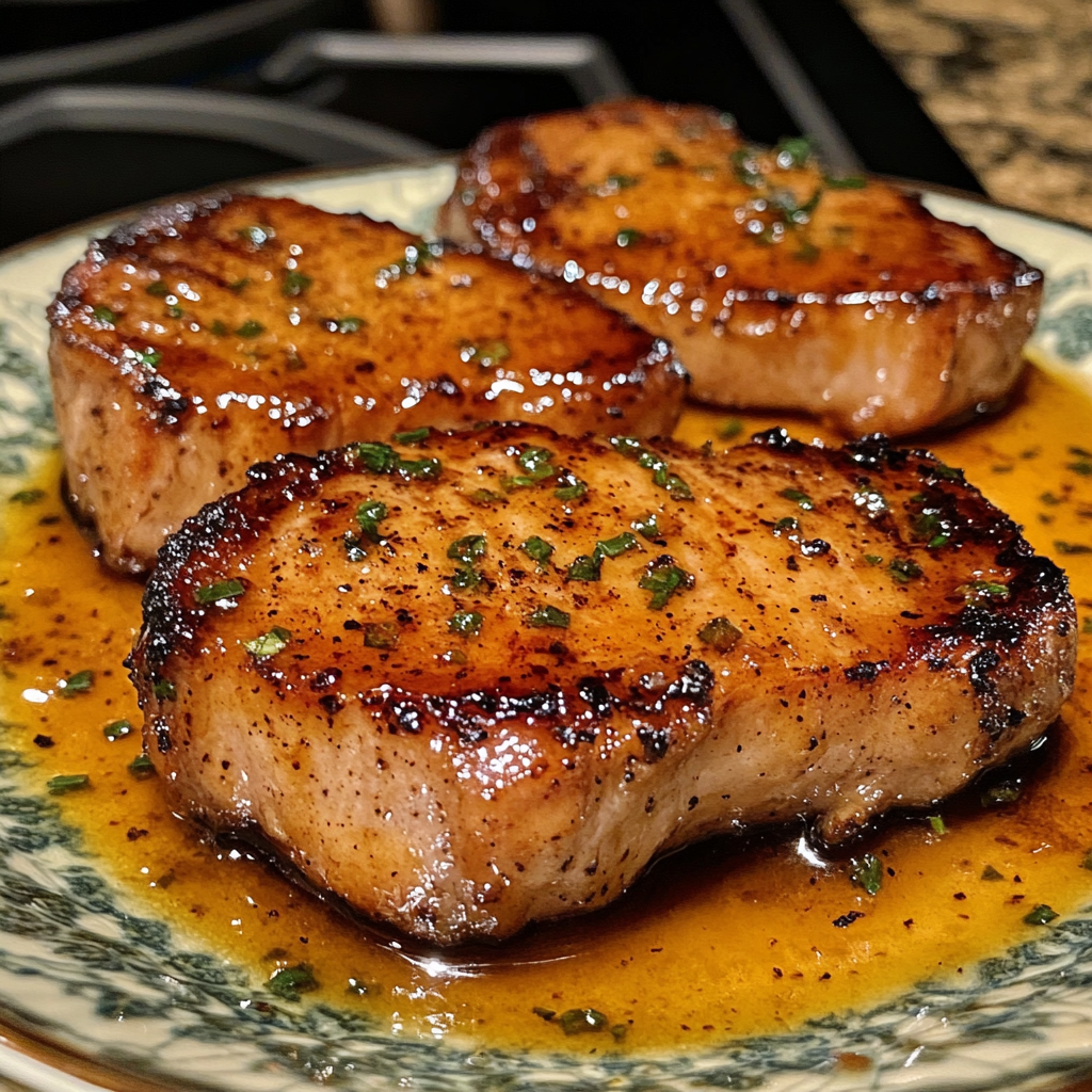 Two pieces of meat on a plate.
