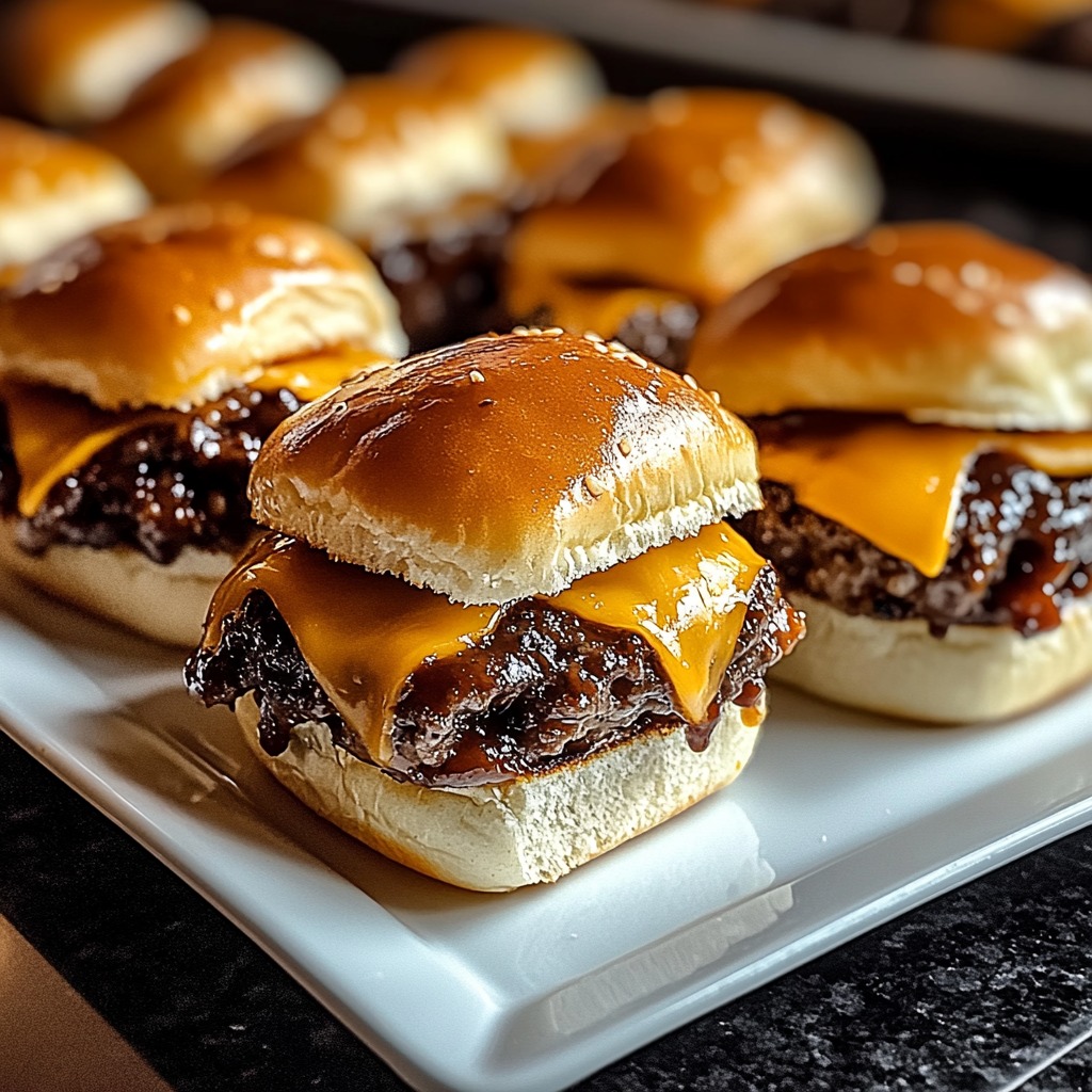 A plate of hamburger sliders.