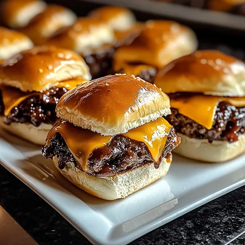 A plate of hamburger sliders.