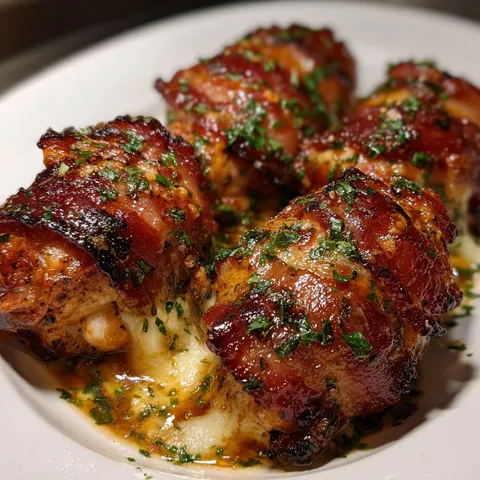 Sliced meat on a plate.
