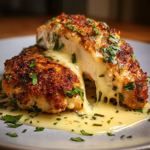 A plate of chicken with sauce.