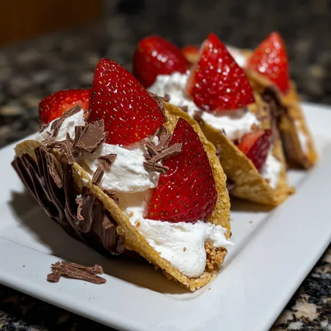 A plate of strawberries and whipped cream.