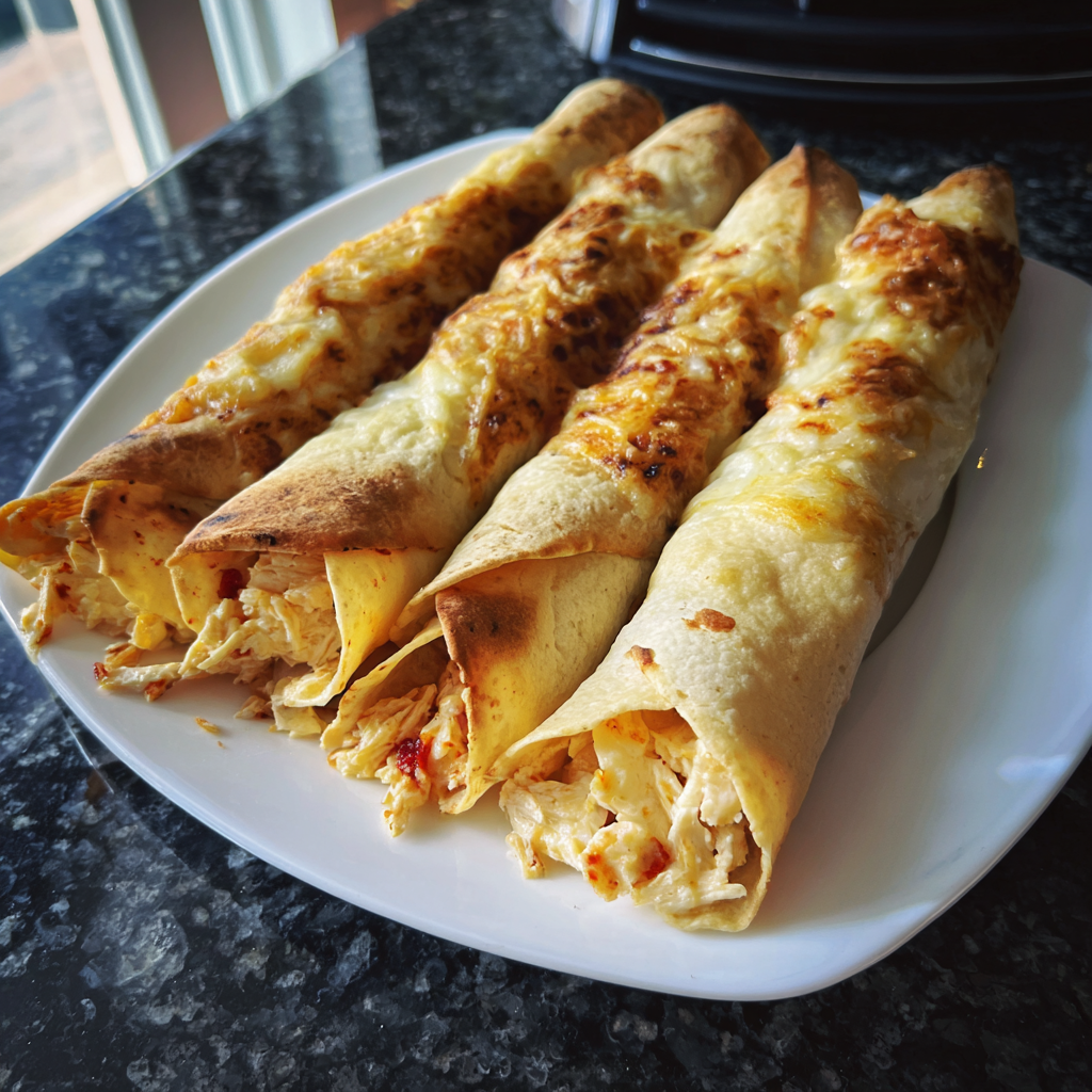 A plate of burritos.
