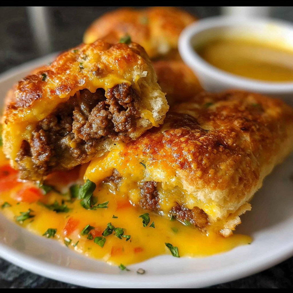 A plate of food with a bowl of sauce.