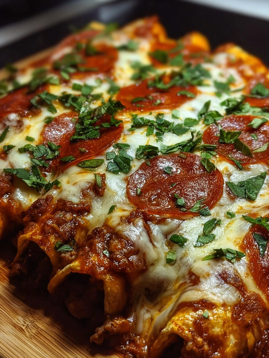 A close up of a pizza with pepperoni and green peppers.