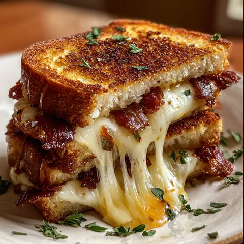 A stack of grilled cheese sandwiches.