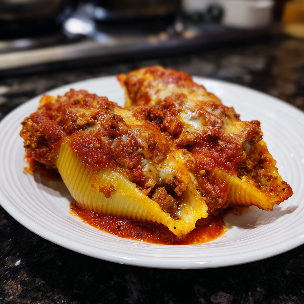 A plate of food with meat and cheese.
