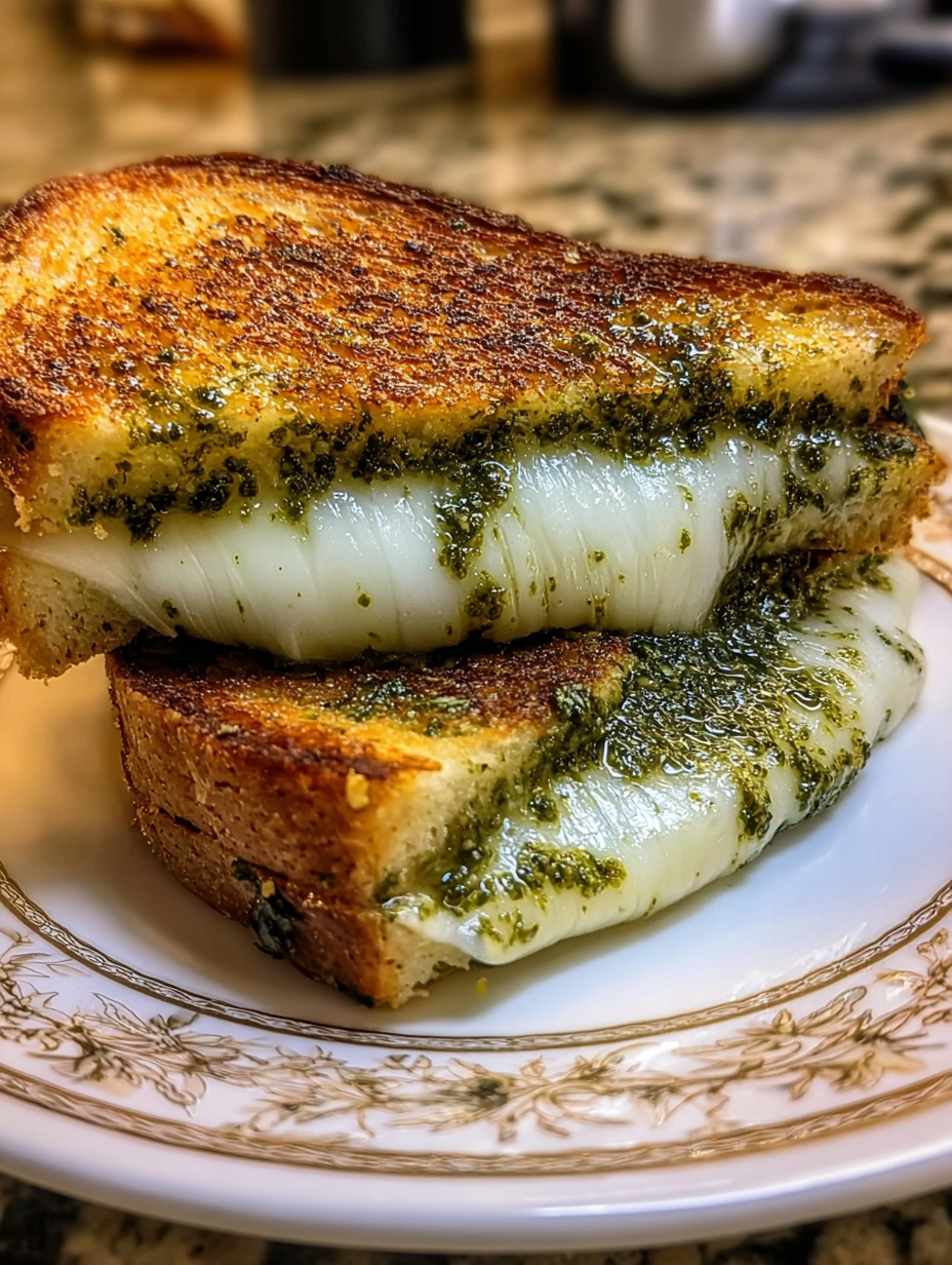 A slice of grilled cheese sandwich.
