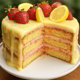Strawberry Lemonade Buttermilk Cake