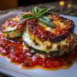 A plate of food with a sauce on it.