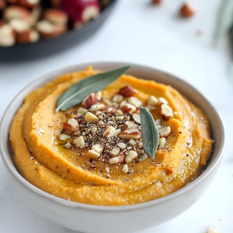 Butternut Squash Hummus with Fried Sage & Dukkah