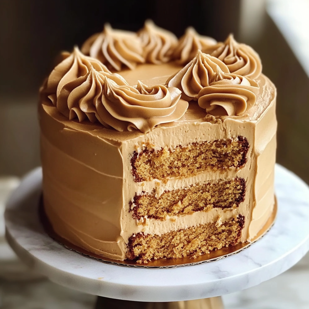 Caramel Coffee Buttercream Cake