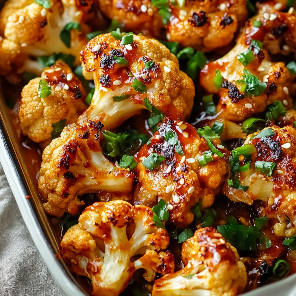 Sweet And Spicy Baked Cauliflower Recipe