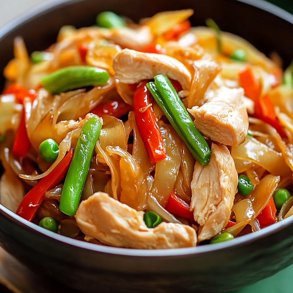 Chicken noodle stir fry