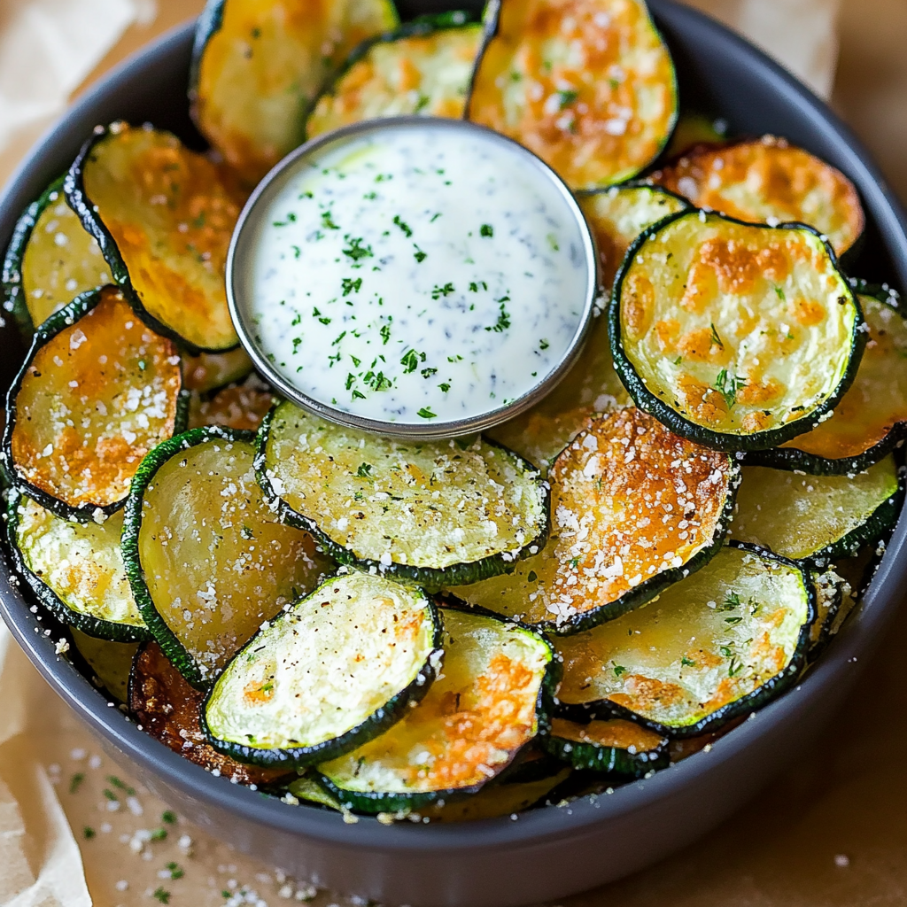 Crispy Baked Zucchini Chips