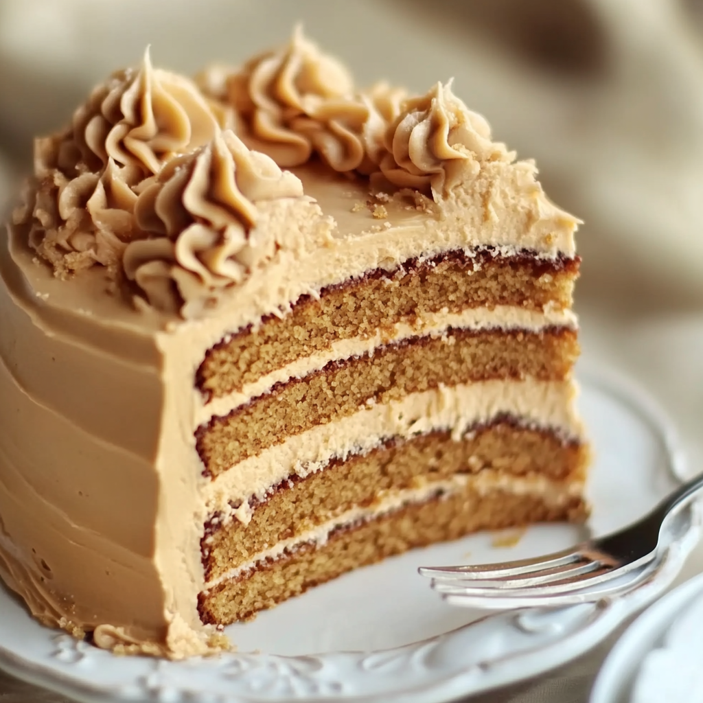 Caramel Coffee Buttercream Cake