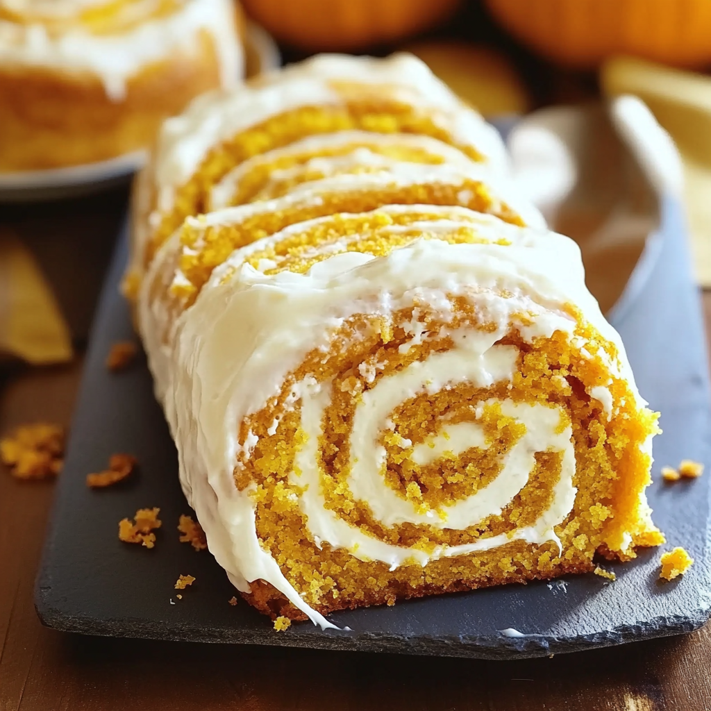 Pumpkin Roll with Cream Cheese Frosting