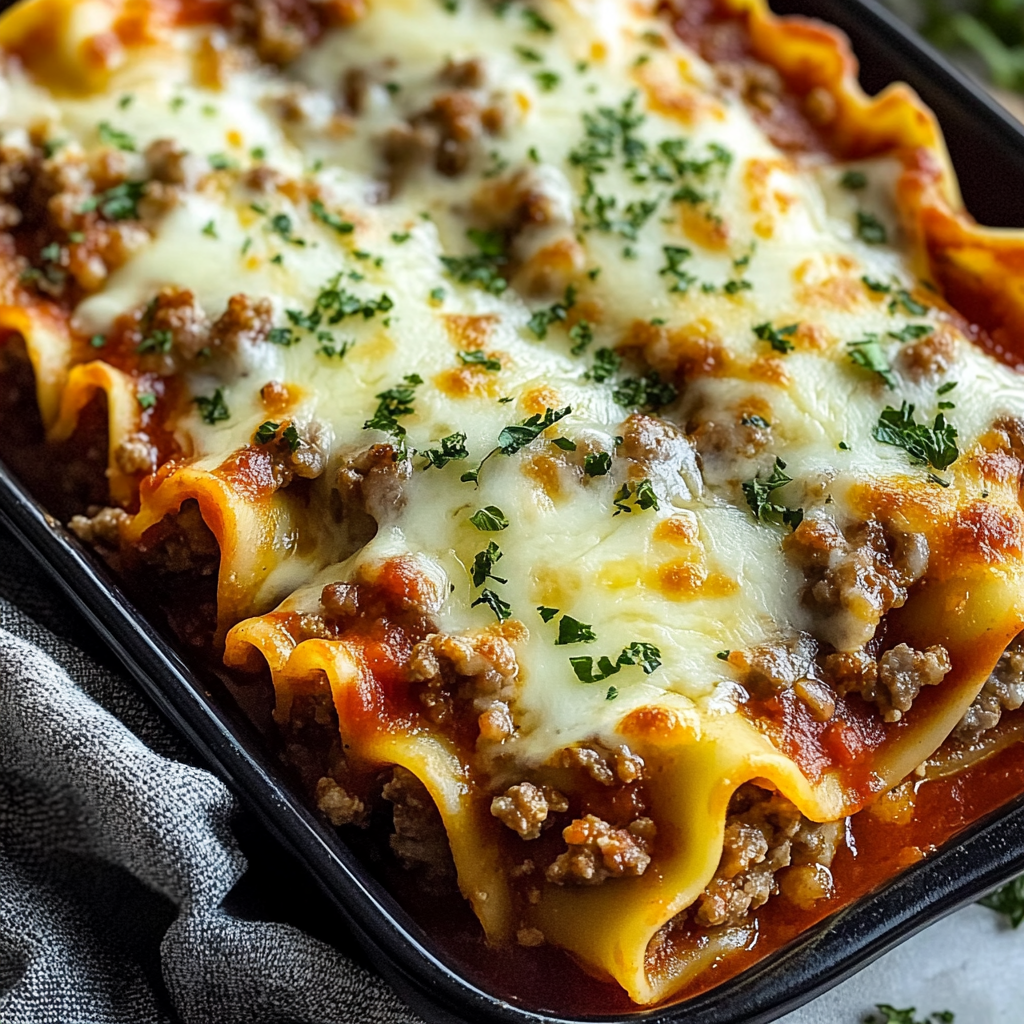 Three-Cheese Sausage Lasagna Roll-Ups